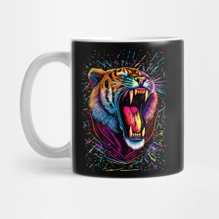 Bored Screaming Psychedelic Tiger Mug
